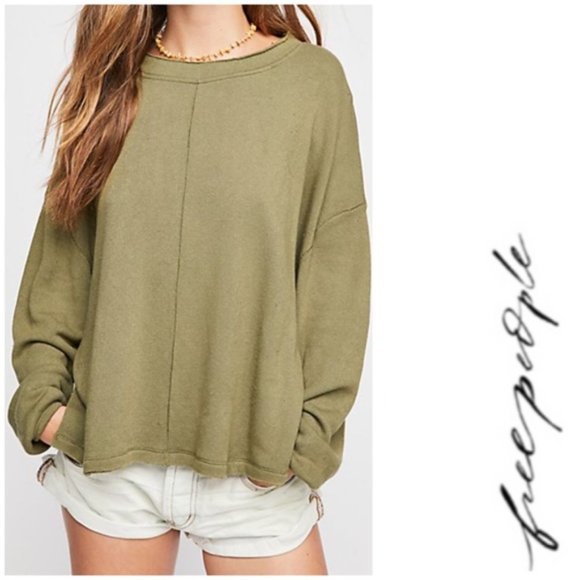 Free People Sweaters - Free People Reed Green Be Good Pullover Sweater